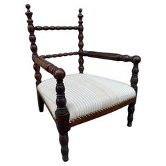 Child's Antique Carved Bob bin Armchair