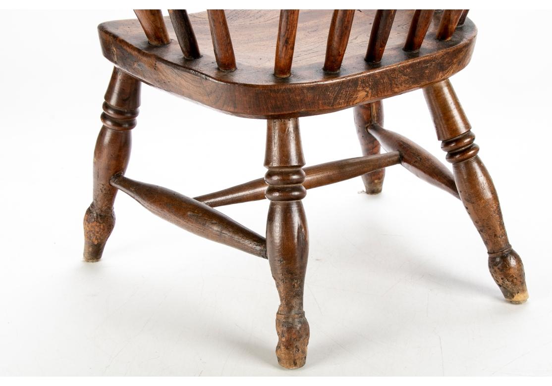 Rustic Child’s Antique Oak Windsor Chair For Sale