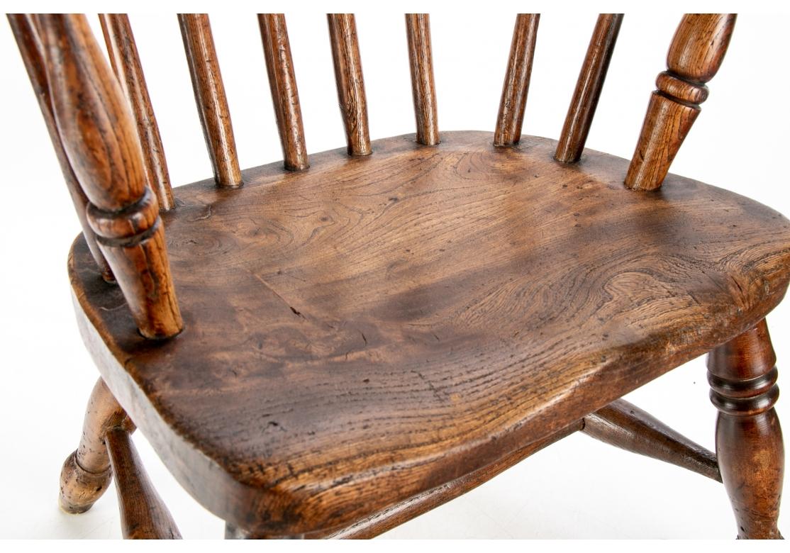 19th Century Child’s Antique Oak Windsor Chair For Sale