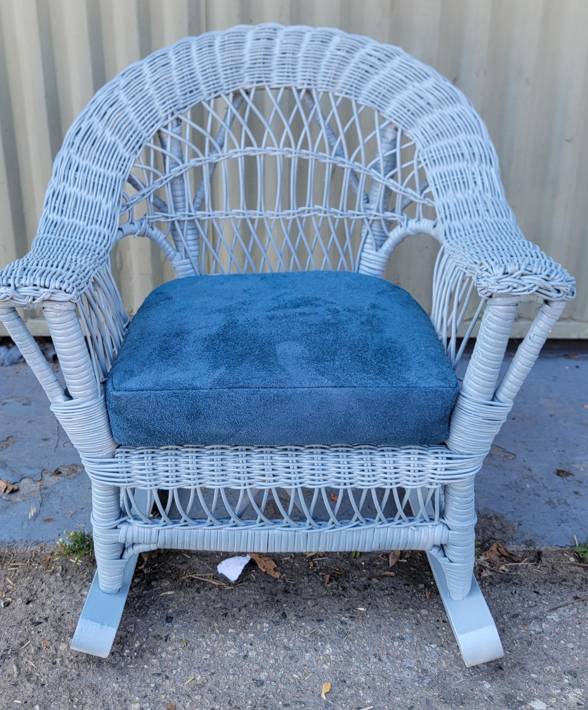Silla mecedora de mimbre Bar Harbor para niños Adirondack en venta