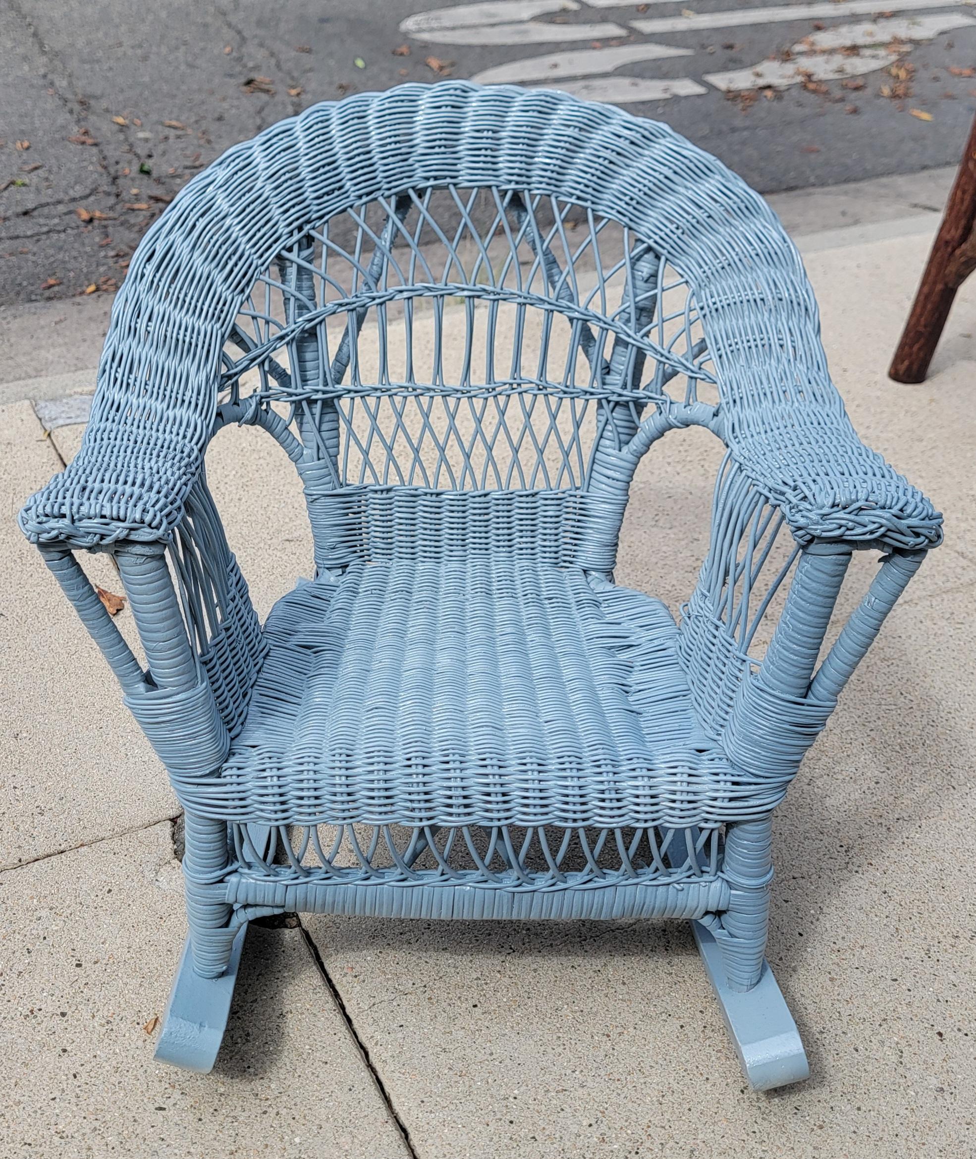 Silla mecedora de mimbre Bar Harbor para niños Mimbre en venta