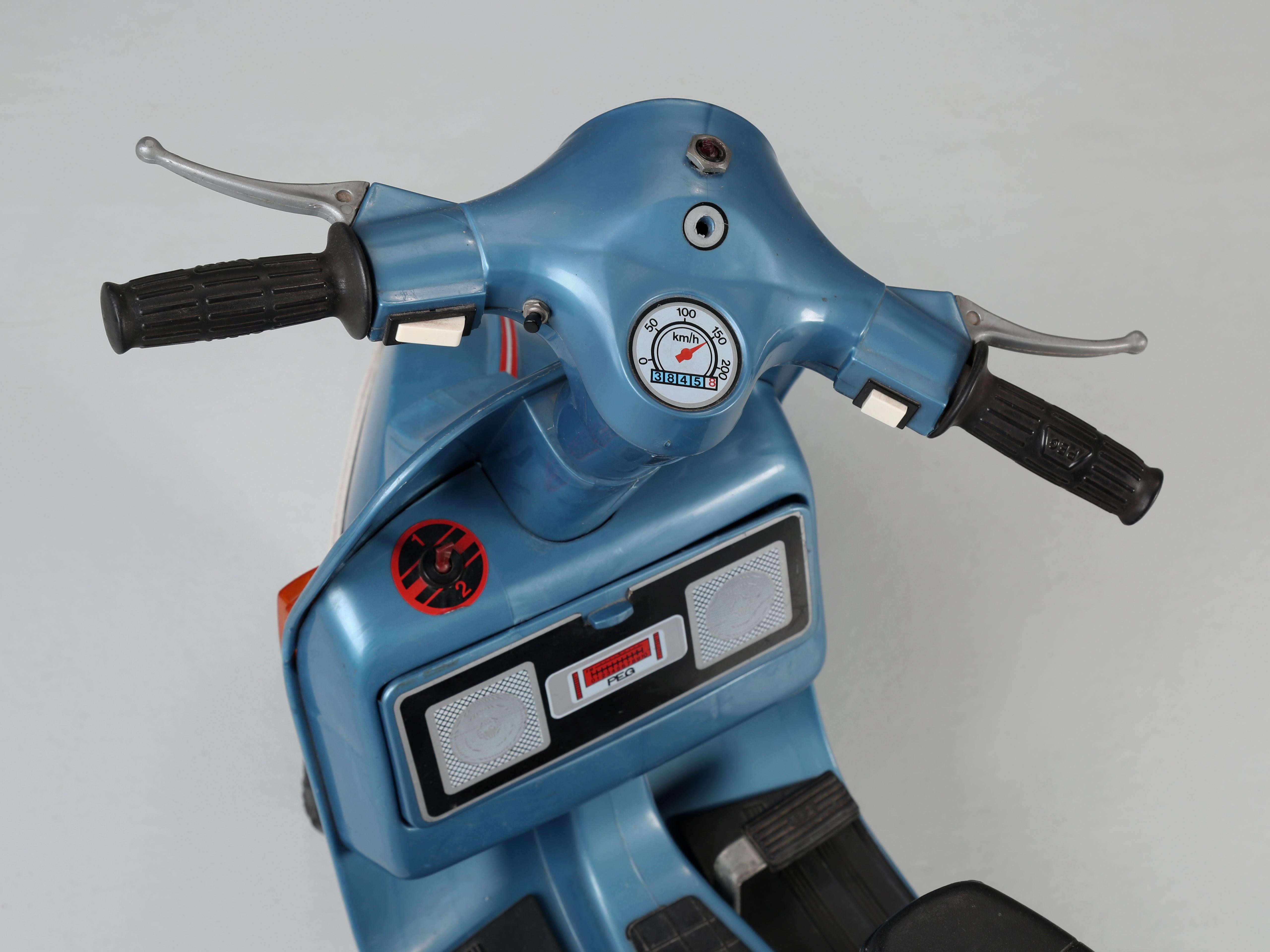 Hand-Crafted Child's Battery Operated Vespa Scooter Made in Italy by Peg Perego for Ages 3-Up