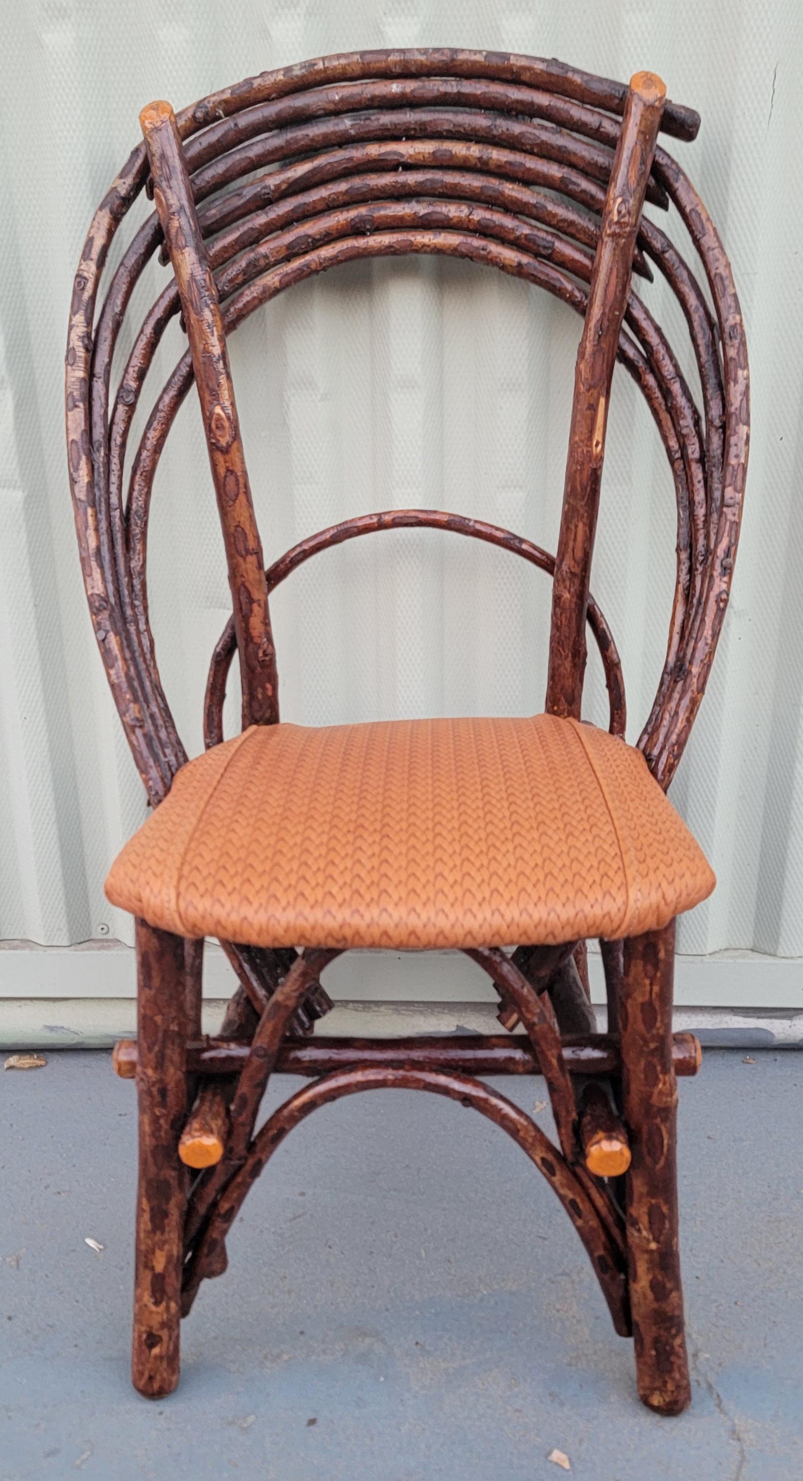 Adirondack Child's Bent Wood /Twig Wood Chair For Sale