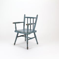 Child’s Blue Painted Pine Chair, Denmark, circa 1900