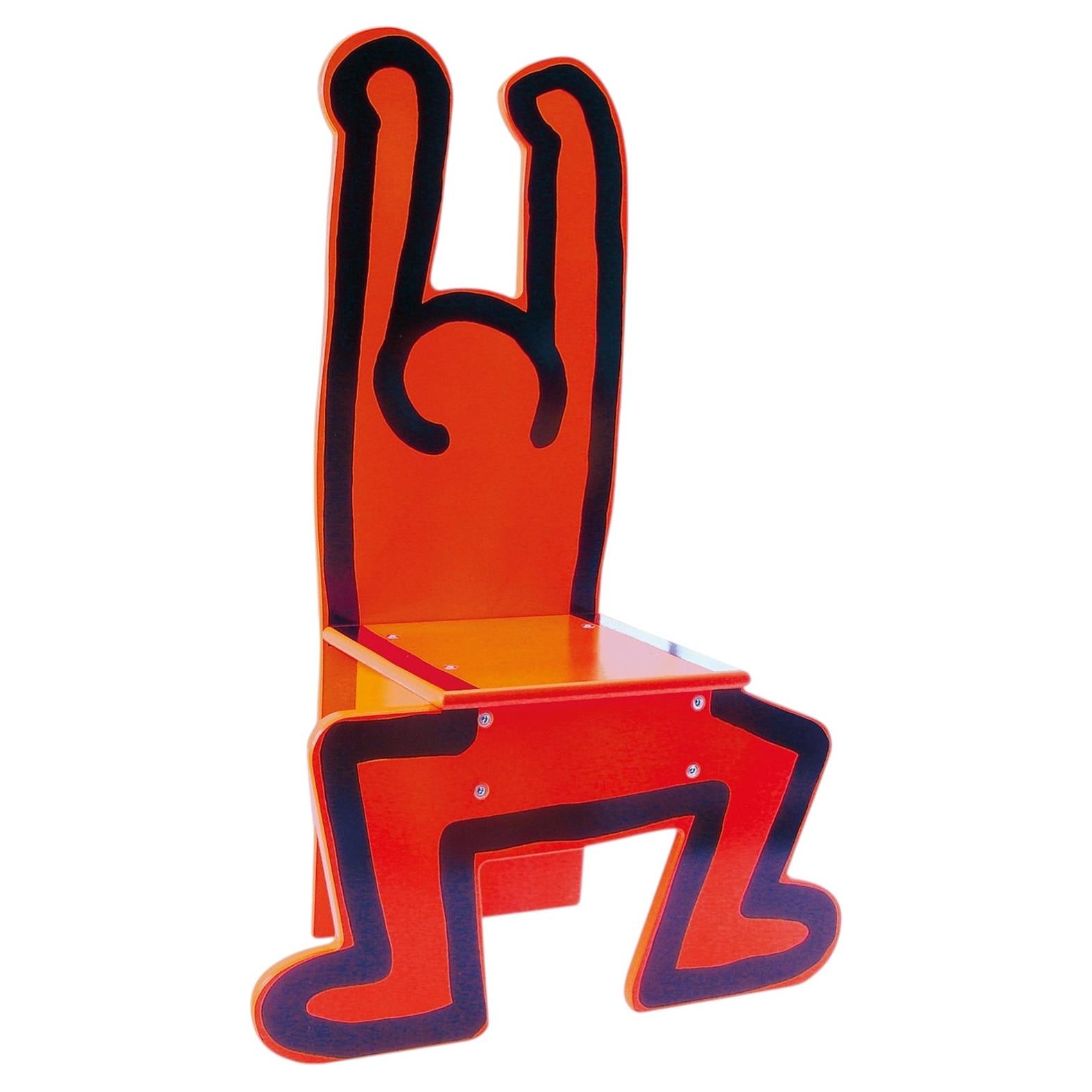 Pre-owned Keith Haring Child's Chair By  In Bright Red