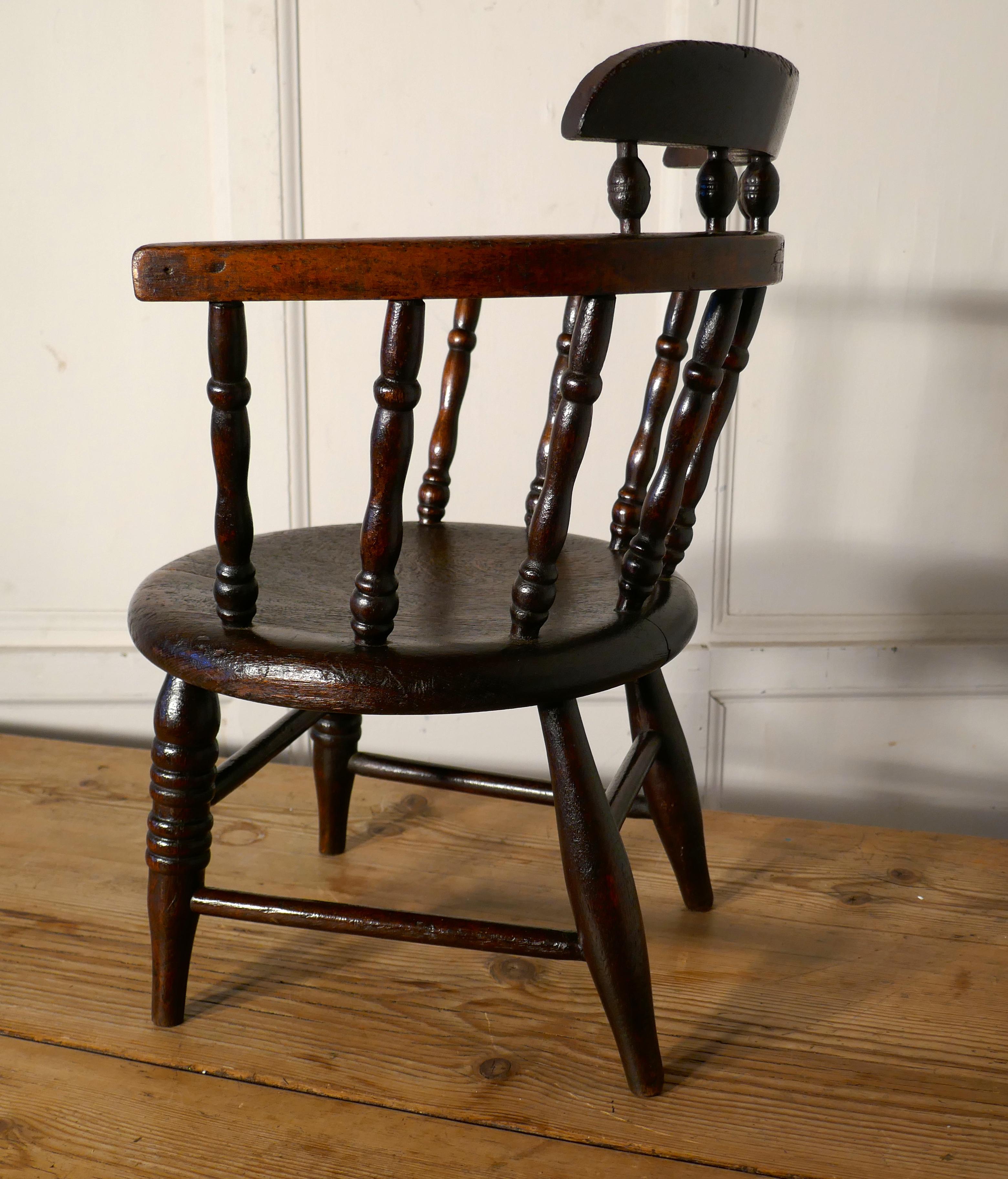 Country Childs Chair, in the Style of a Captain’s Chair For Sale