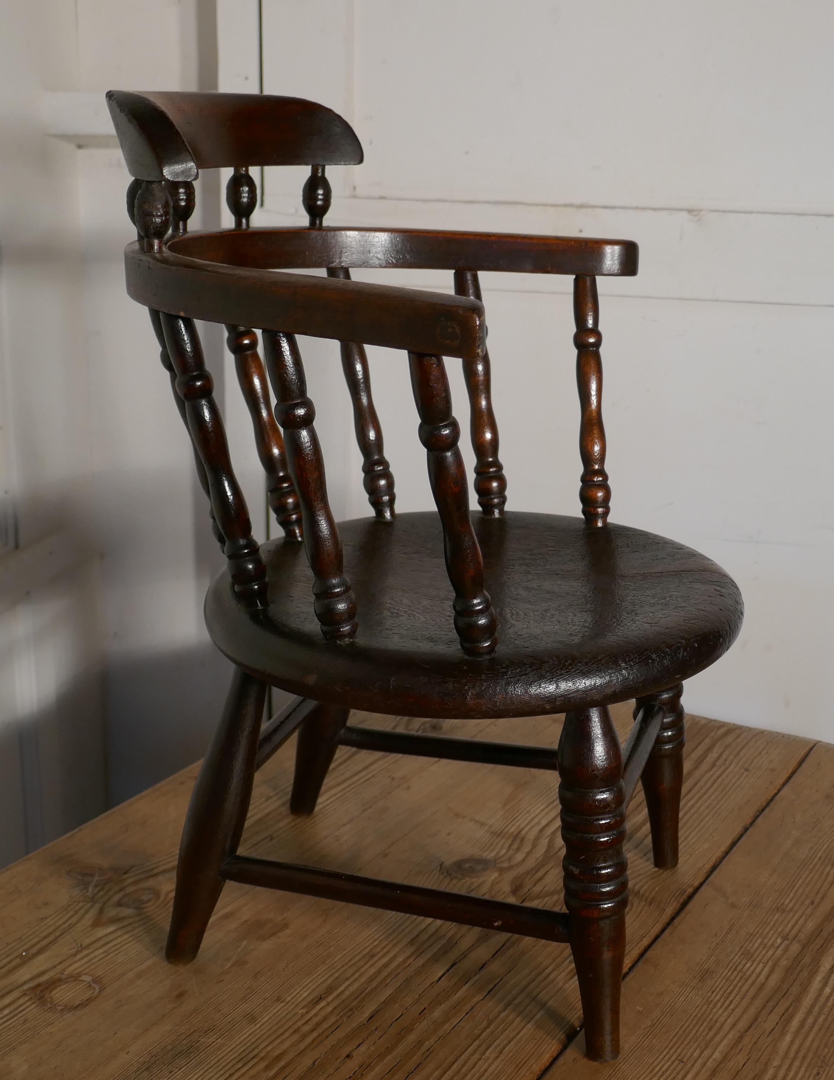 Early 20th Century Childs Chair, in the Style of a Captain’s Chair For Sale