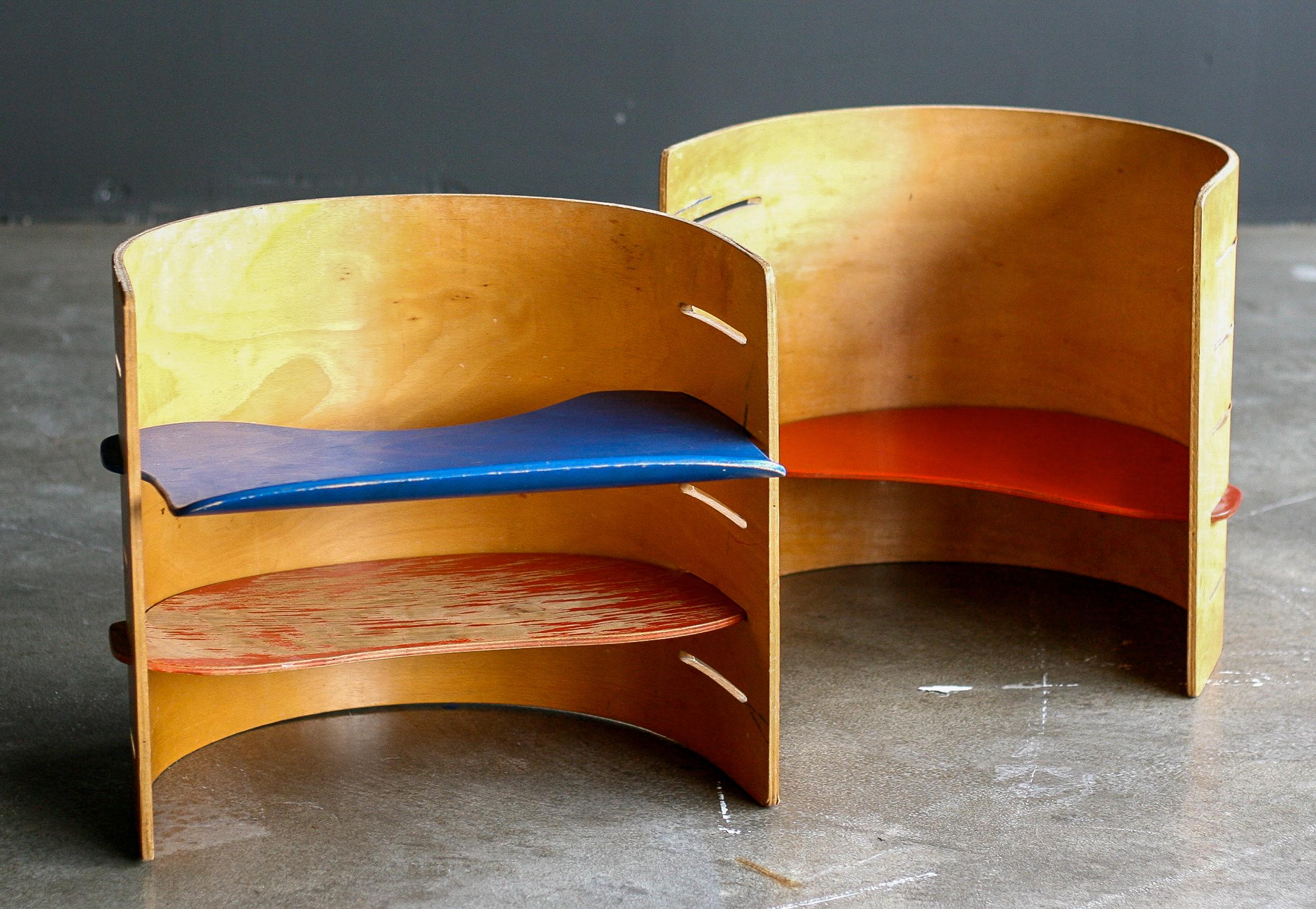 Lacquered Child's Chairs by Kristian Vedel for Torben Orskov, 1957