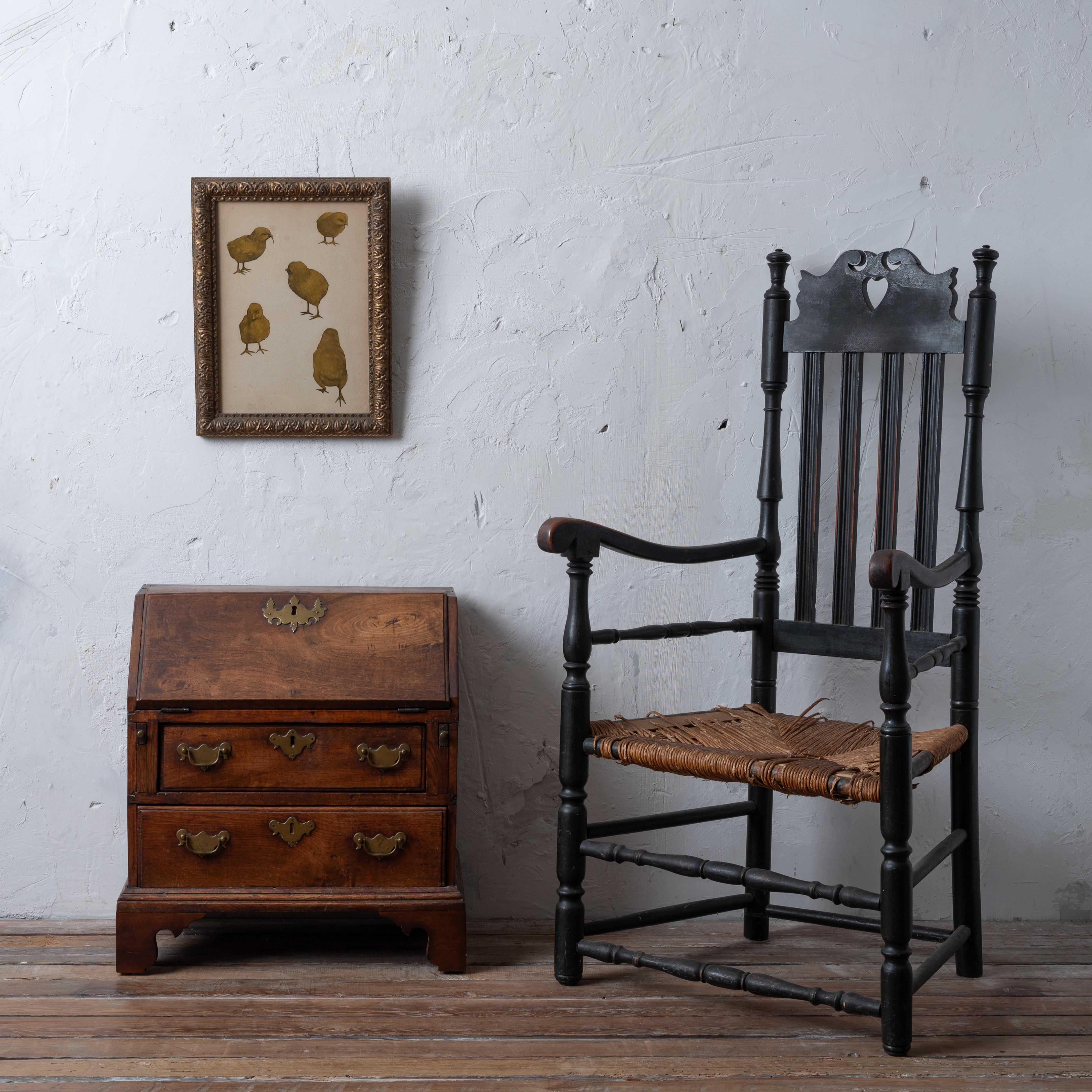 American Colonial Child’s Chestnut Slant Front Desk, New England, 18th Century For Sale
