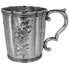Hand Crafted Repousséd Child's Cup by Tift & Whiting in Coin Silver