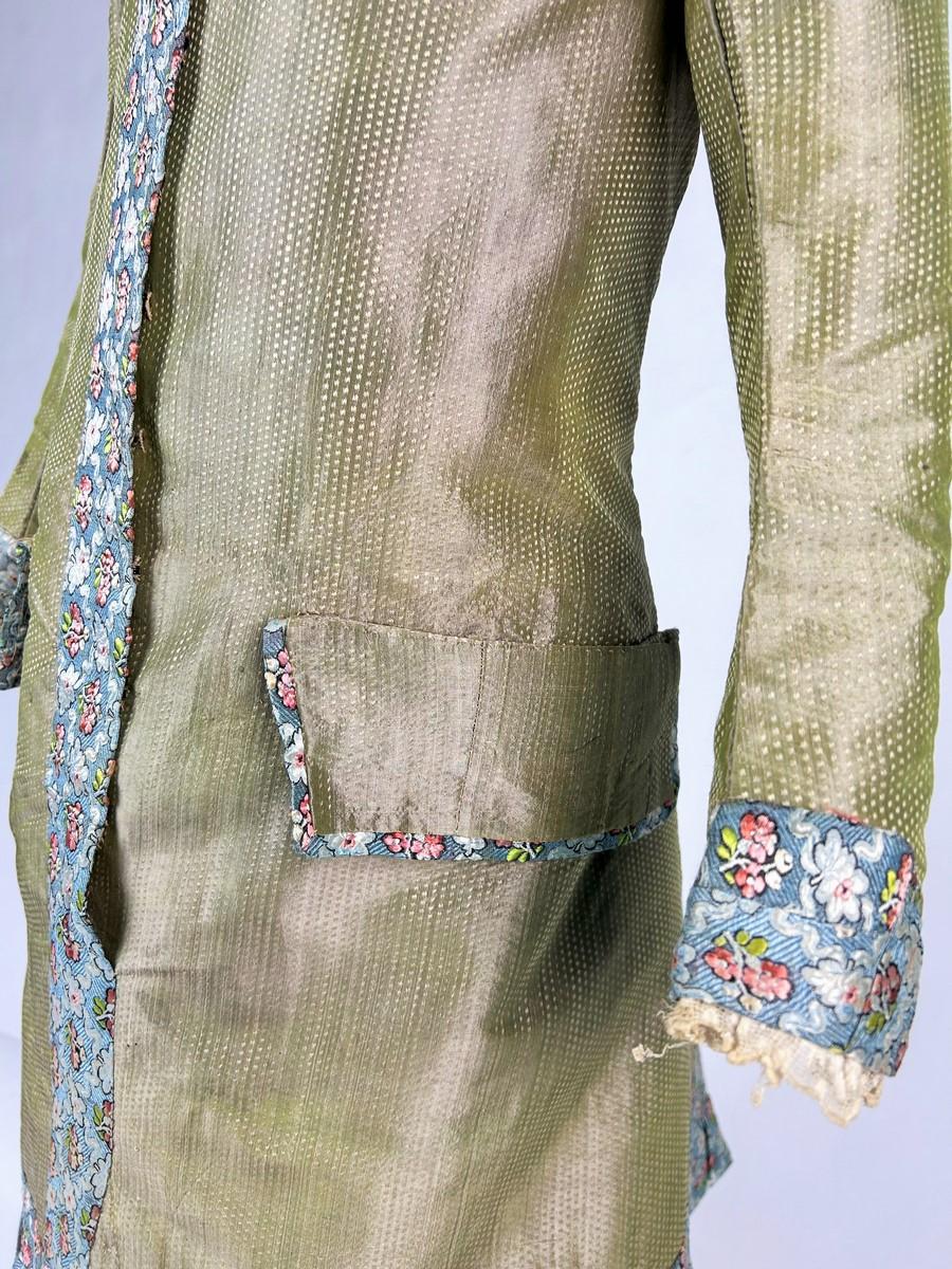Women's or Men's Child's dress for a boy in taffeta and brocade silks - France Circa 1870 For Sale