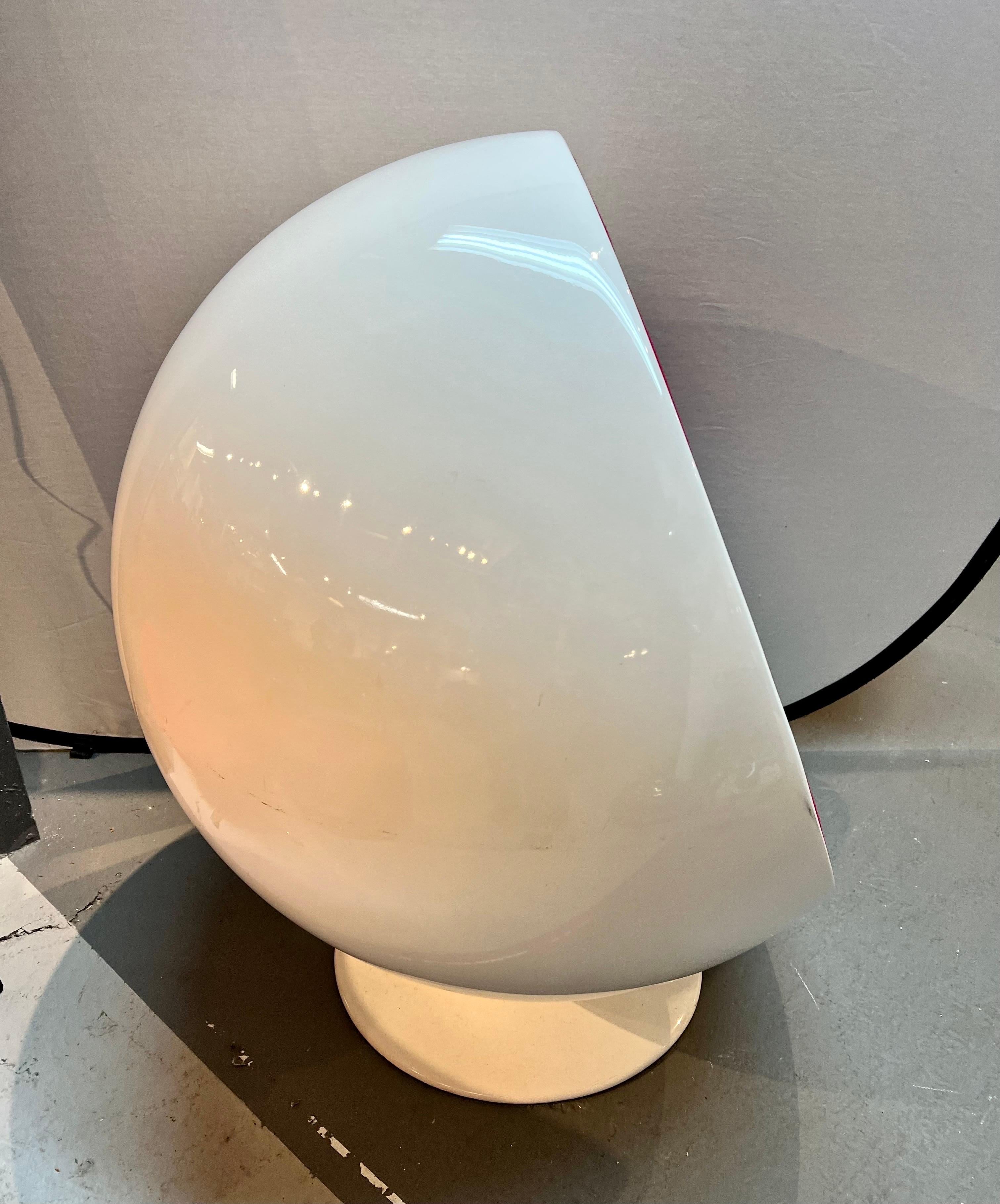 This iconic Ball Chair is child size, perfect for the playroom. Designed by Finnish interior designer Eero Aarnio, it transports the user back to the 'retro modern' era of the 1960s. The Ball Chair is also known as the globe chair and is famous for