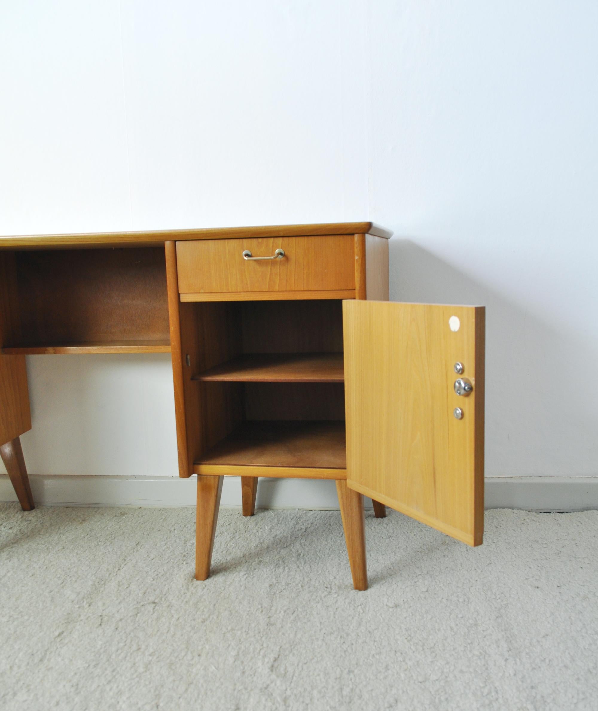 Childs Executive Desk in Ash with Bowed Top, 1950s 3
