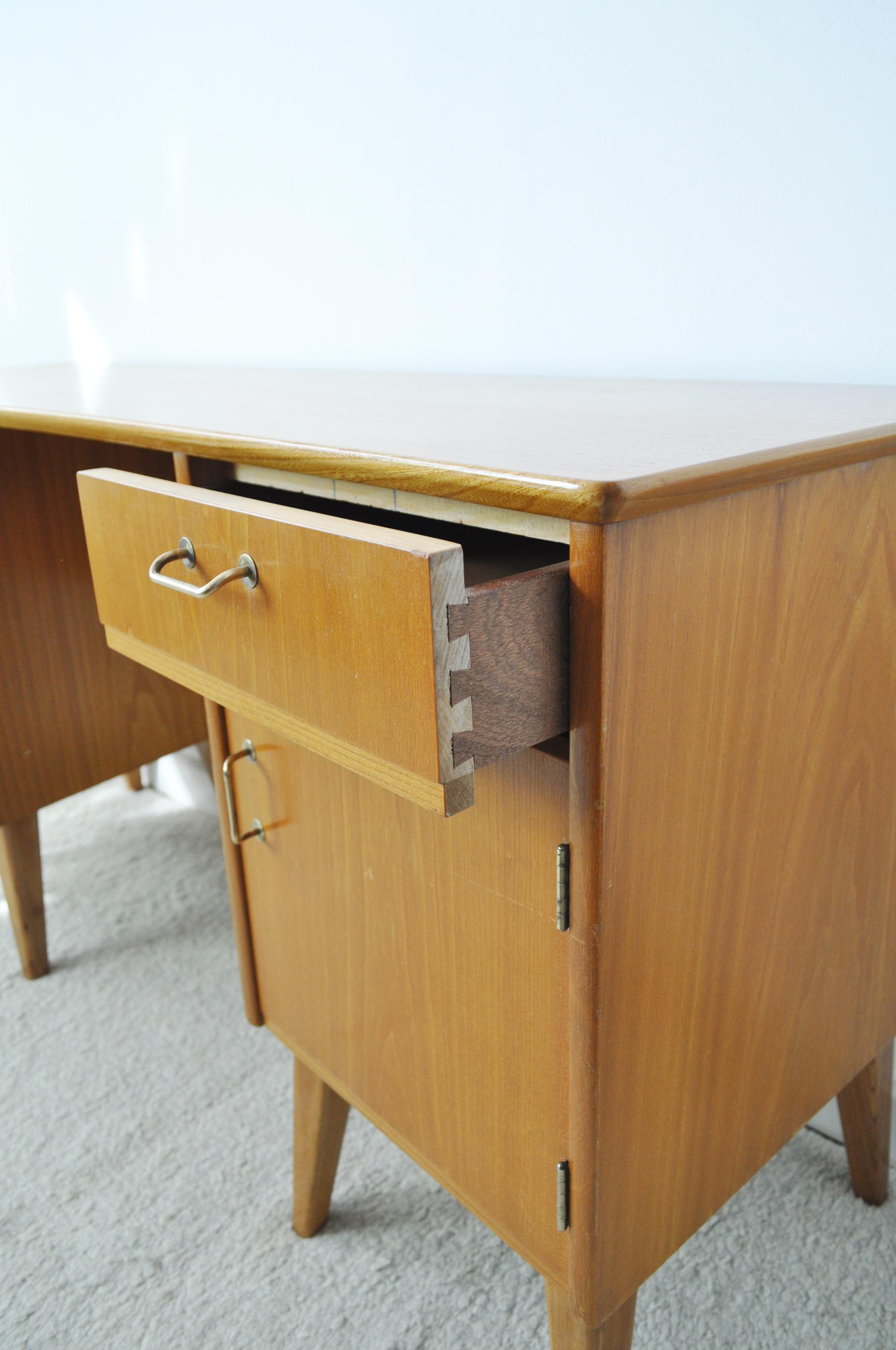 Childs Executive Desk in Ash with Bowed Top, 1950s 2