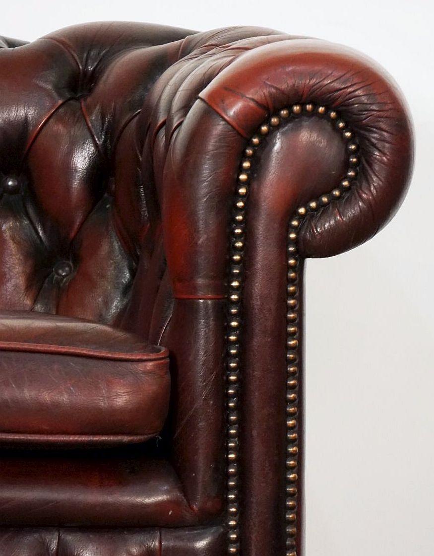 Child's Leather Chesterfield Club Chair from England For Sale 1