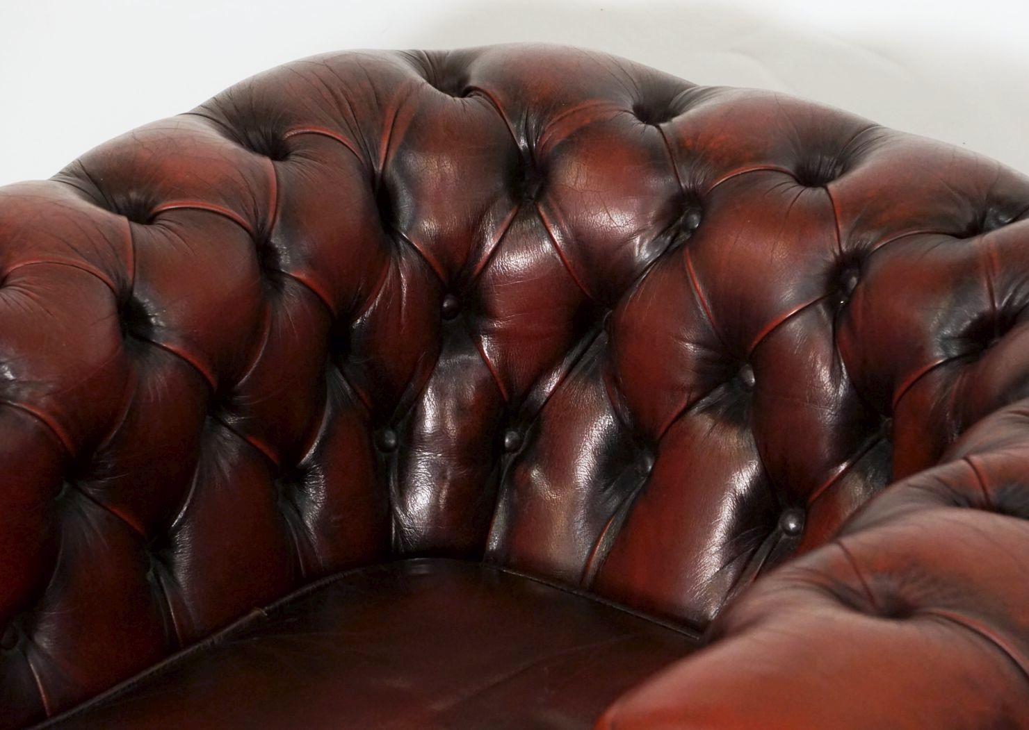 Child's Leather Chesterfield Club Chair from England For Sale 2