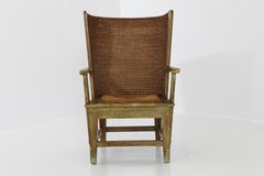 Child's Orkney Chair with Hand Woven Straw Back, Scotland, 19th Century