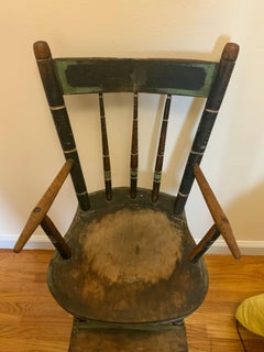 Child’s Paint Decorated Stenciled High Chair