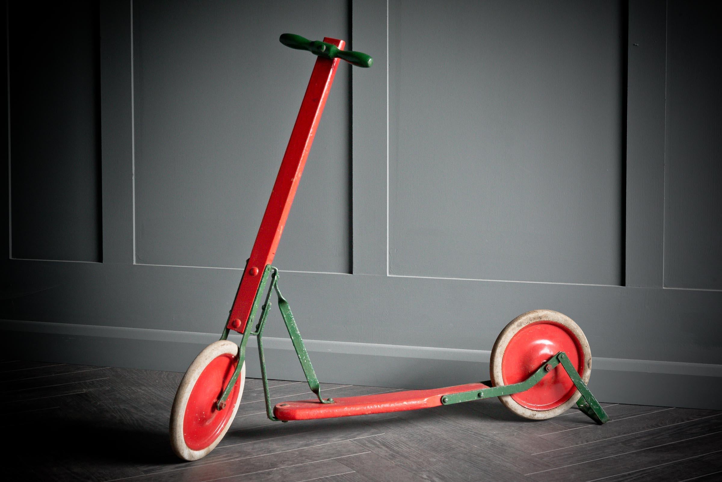 vintage wooden scooter