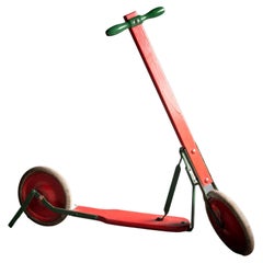Vintage Child's Painted Wooden Scooter