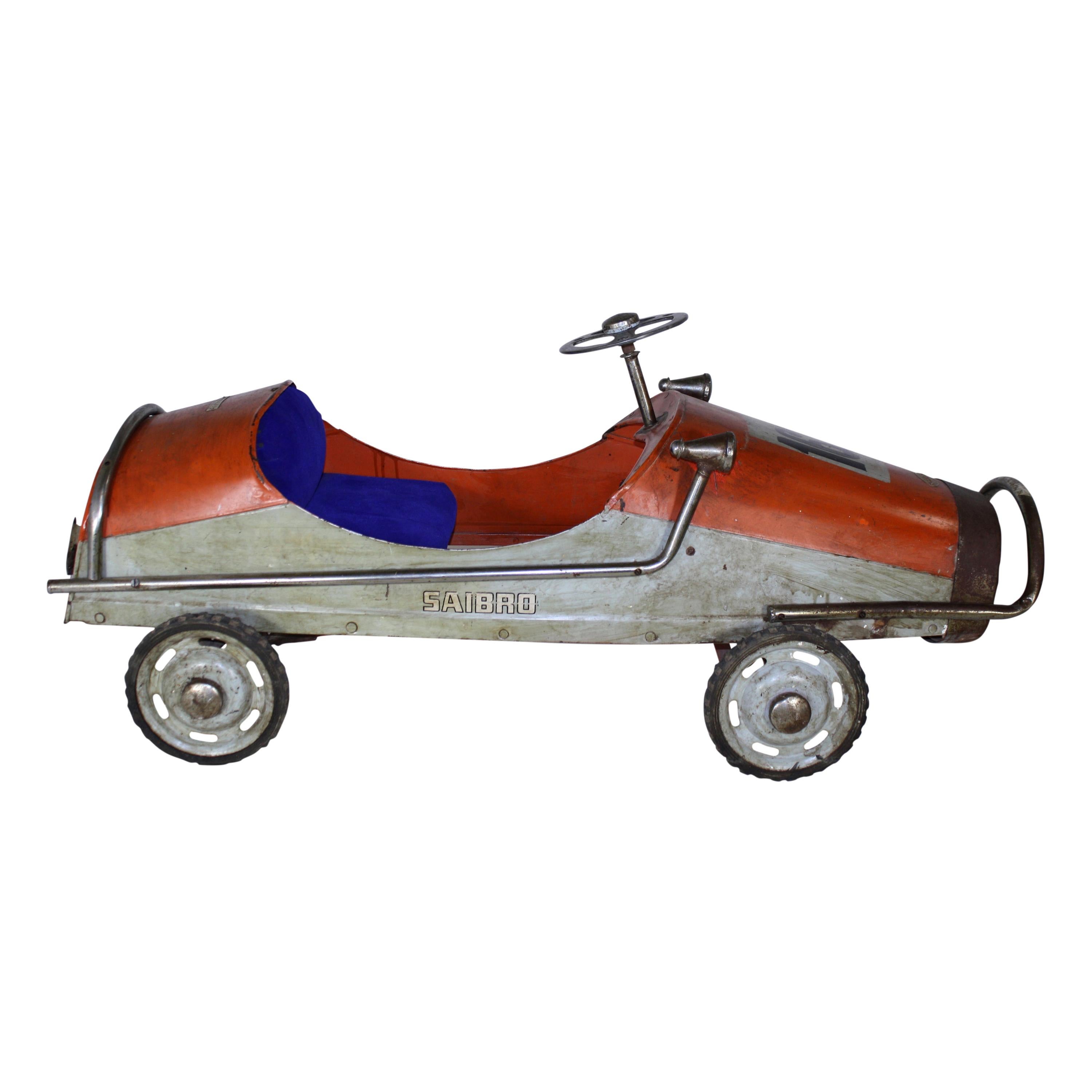 Child's Pedal Race Car von Saibro, um 1950 im Angebot