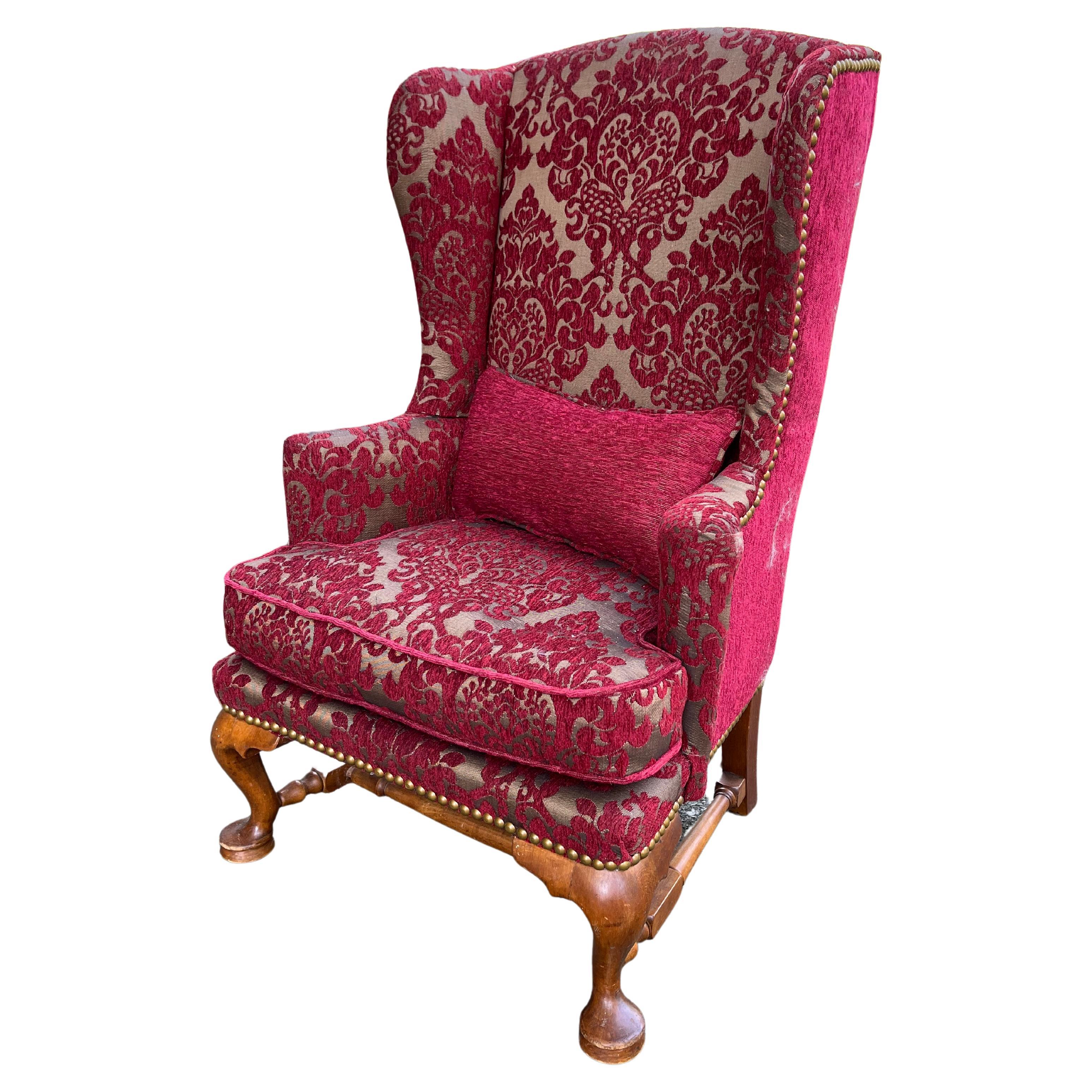 Child’s Size Queen Anne Wing Chair, C. 1900 For Sale