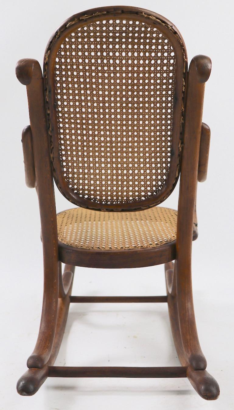 Vienna Secession Child’s Thonet Rocking Chair For Sale