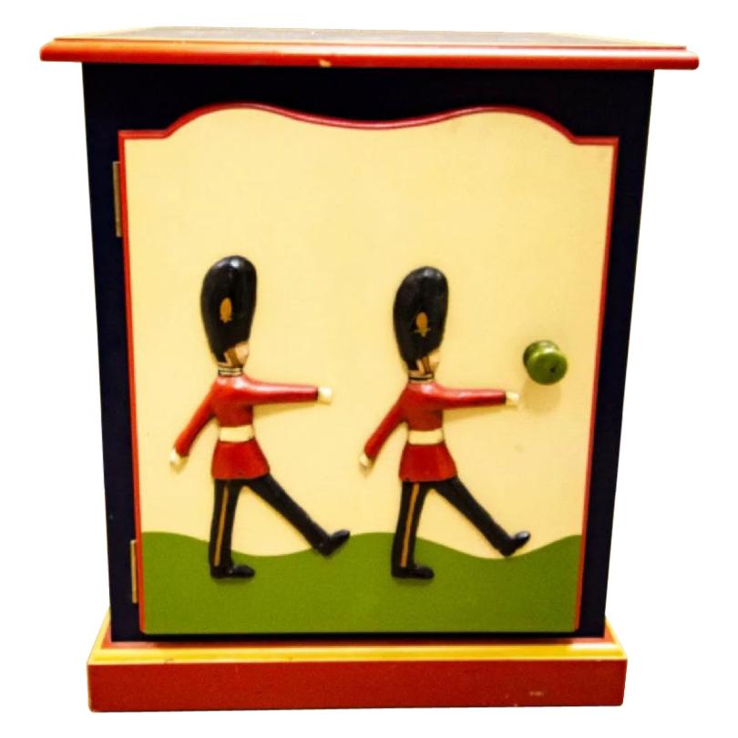 Child's Toy Soldier Design Hand Painted Nightstand