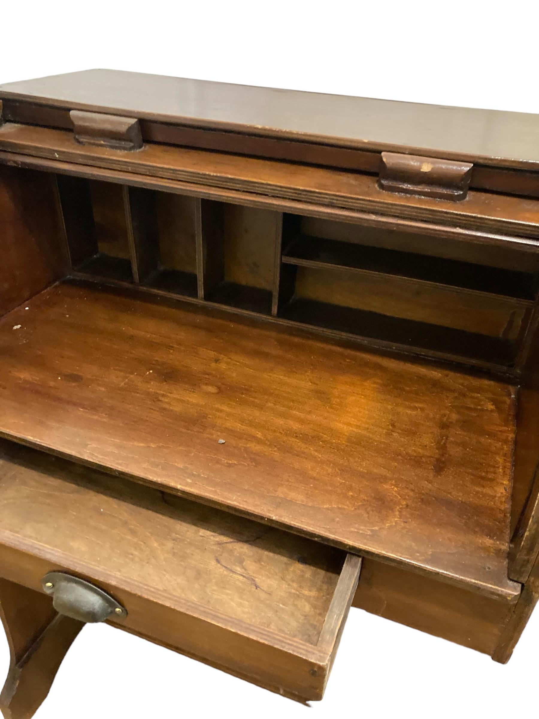 Georgian Childs Vintage Roll Top Desk, Bureau For Sale