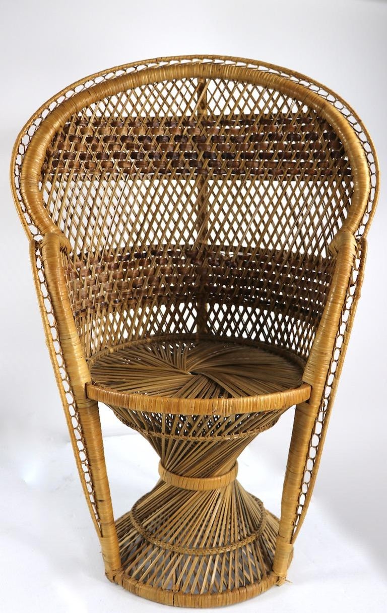 Childs Wicker Emanuel Peacock Chair at 1stDibs