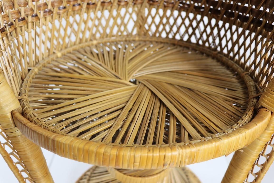 Philippine Childs Wicker Emanuel Peacock Chair