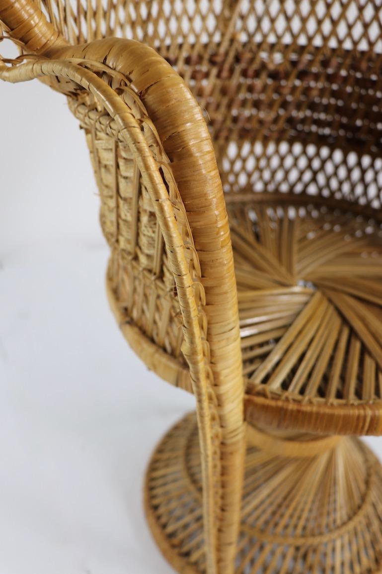 20th Century Childs Wicker Emanuel Peacock Chair