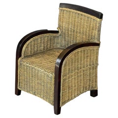 Child's Woven Wicker Lounge Chair from France