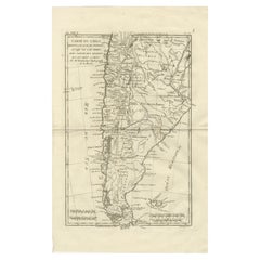Chile from Peru to Cape Horn – Enlightenment Map by Rigobert Bonne, c.1780