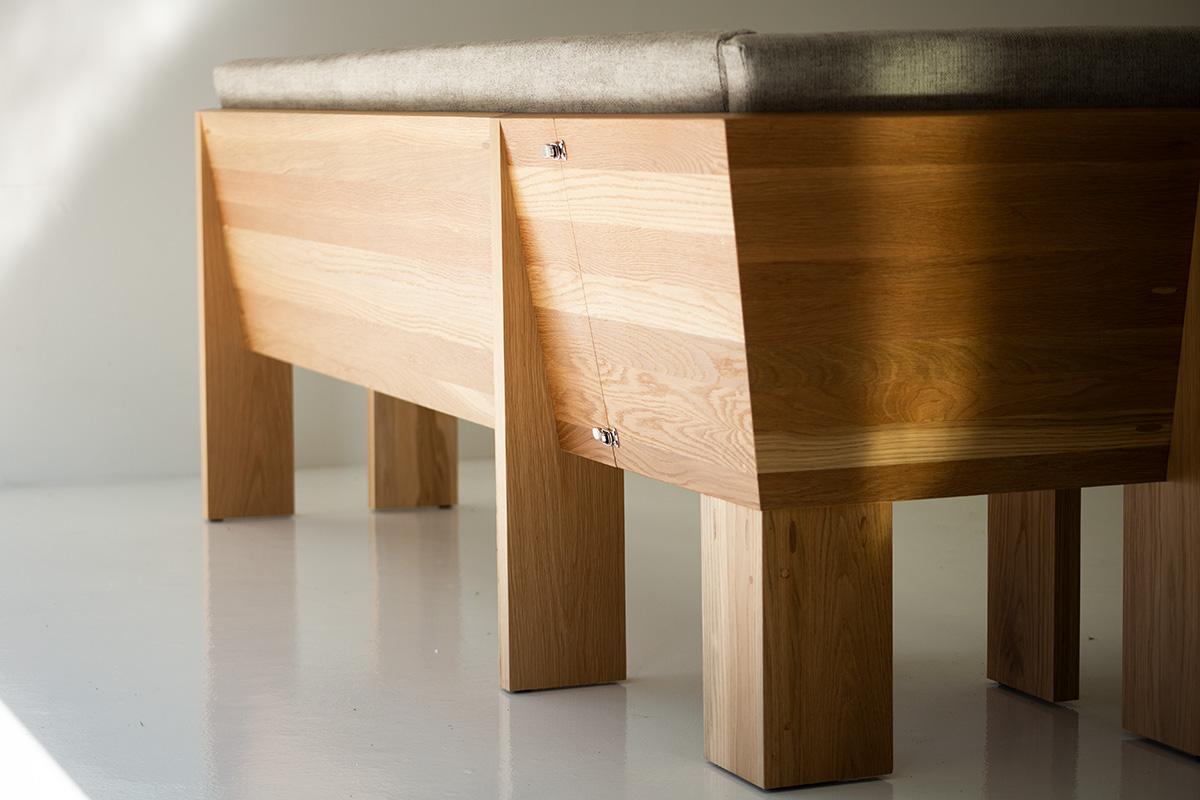 Oak Chile Modern Dining Banquette For Sale