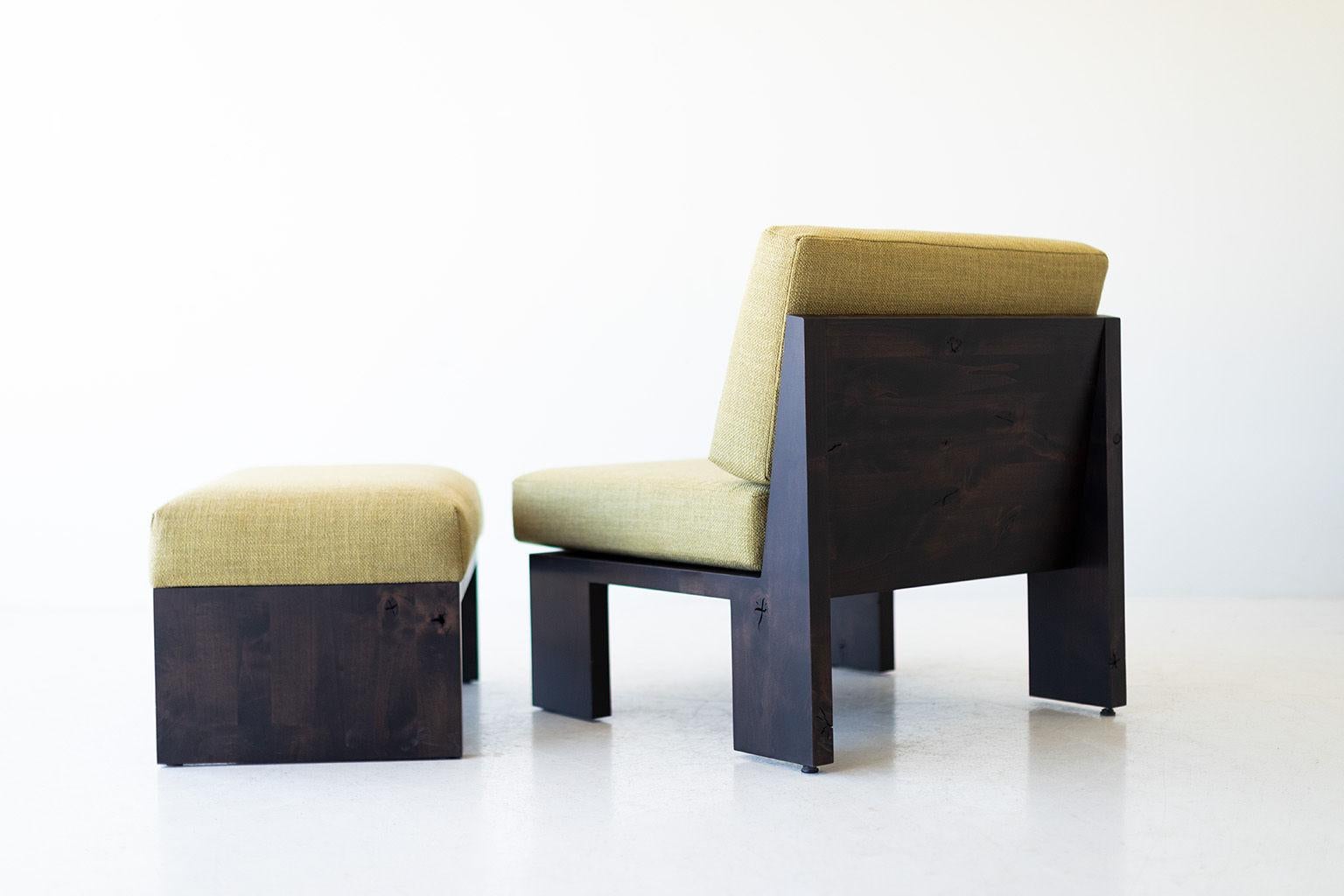 Contemporary Chile Modern Lounge Chair and Ottoman For Sale