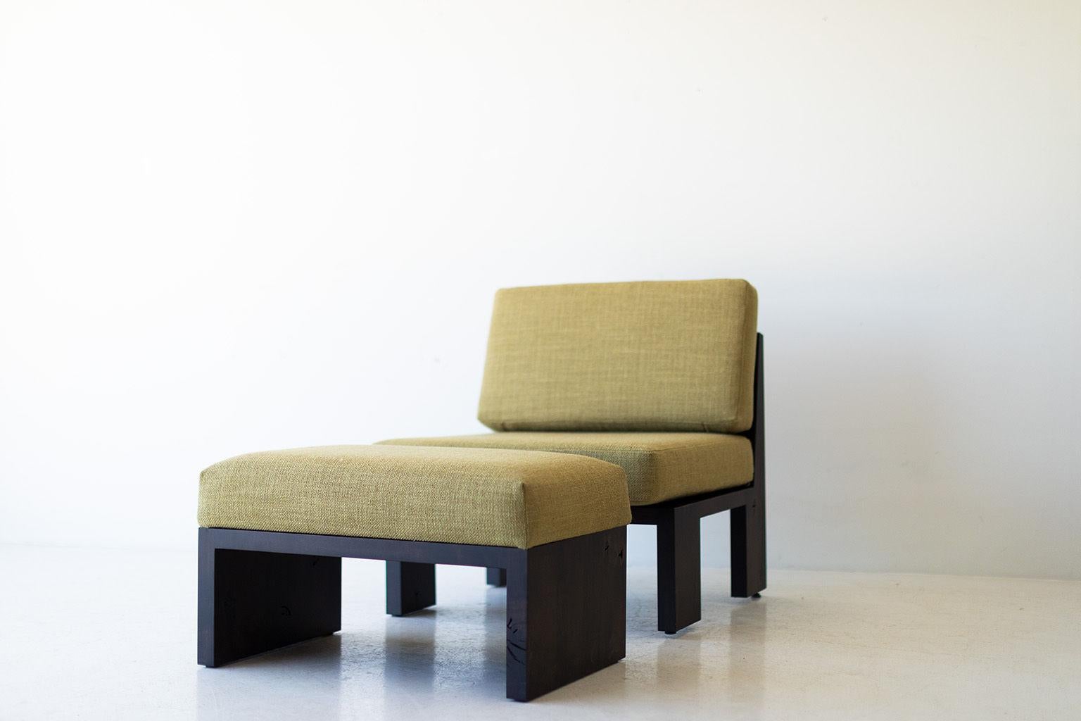 Chile Modern Lounge Chair and Ottoman For Sale 1