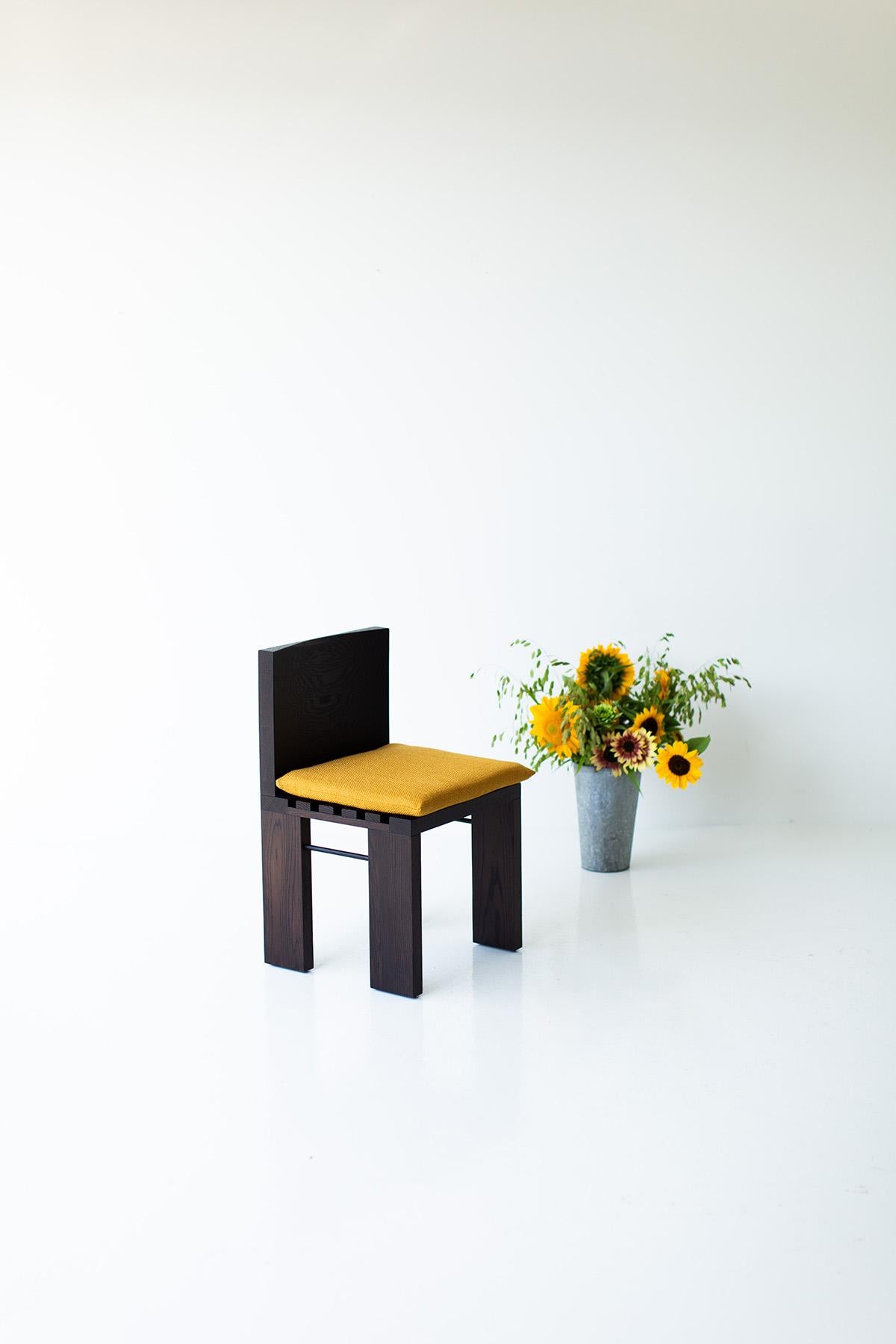 Moderne Chaises de salle à manger Bertu, chaise de salle à manger moderne, bois, Chili en vente
