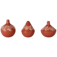 "Chile Seco" Mexican contemporany design. Three hand-painted decorative rattle