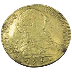 Chilean 1791 Eight Escudos Gold Coin