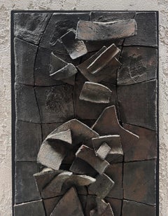 Chili Emerman Brutalist Ceramic Abstract Wall Sculpture