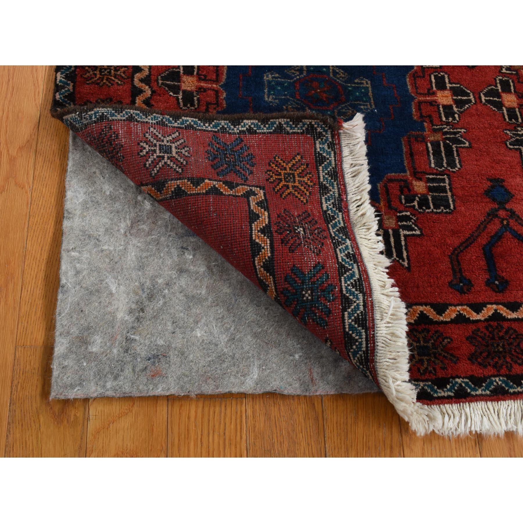 Medieval Chili Red Vintage Persian Malayer Pure Wool Clean Hand Knotted Wide Runner Rug For Sale
