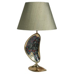 Chilika Table Lamp A in Brass 
Semi Precious Stone, Viya by Vikram Goyal