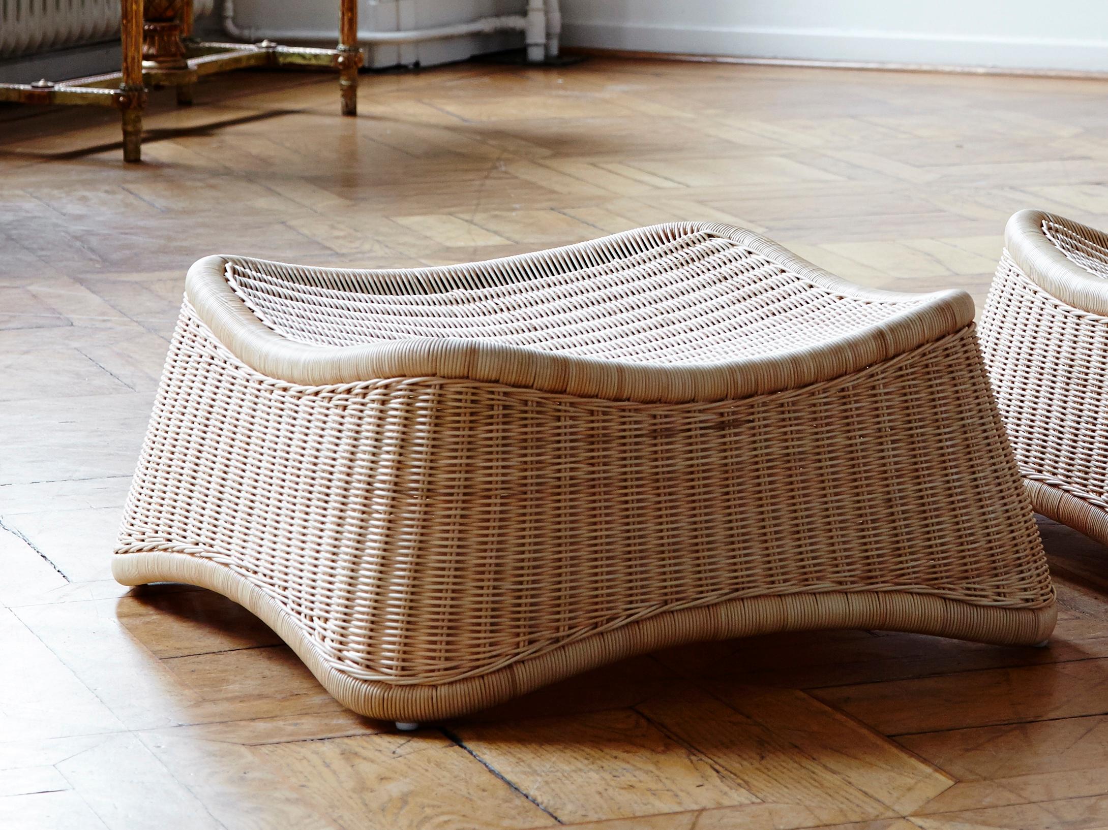 Scandinave Chaise Longue et Pouf Chill de Nanna Ditzel, Nouvelle Édition en vente