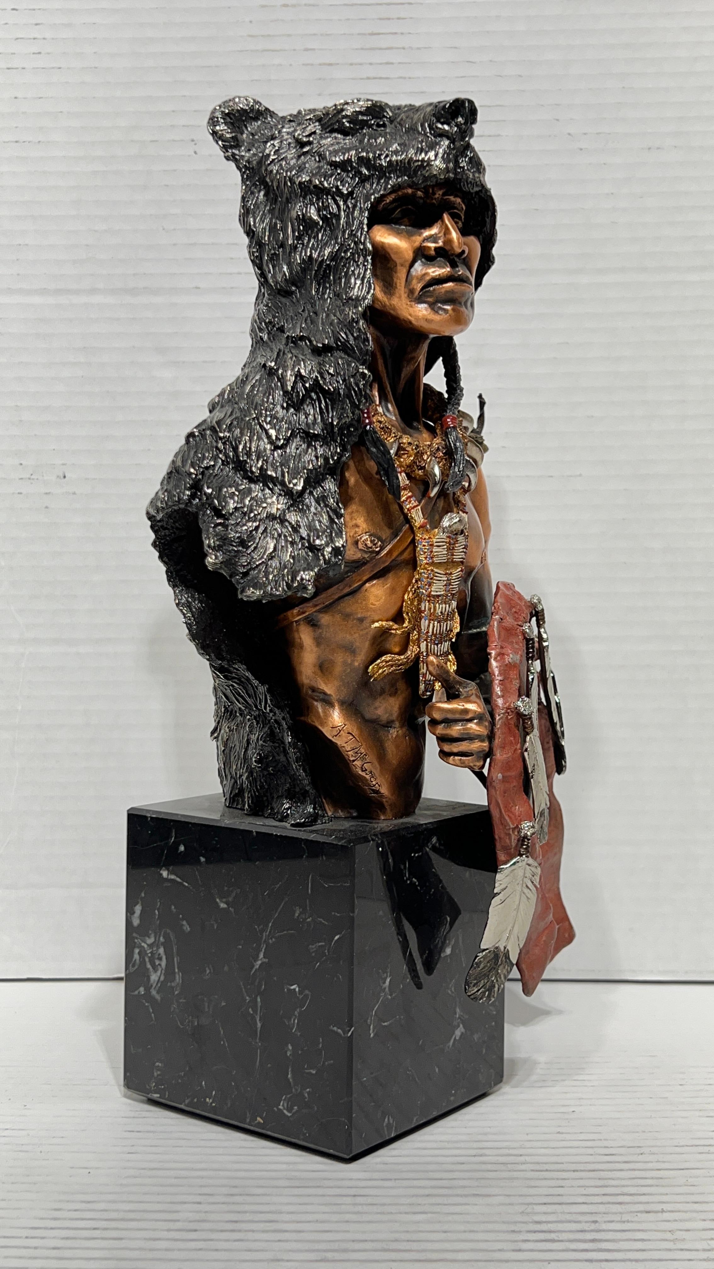 Chilmark Limited Edition Sculpture of American Indian Entitled Bear Vision 7