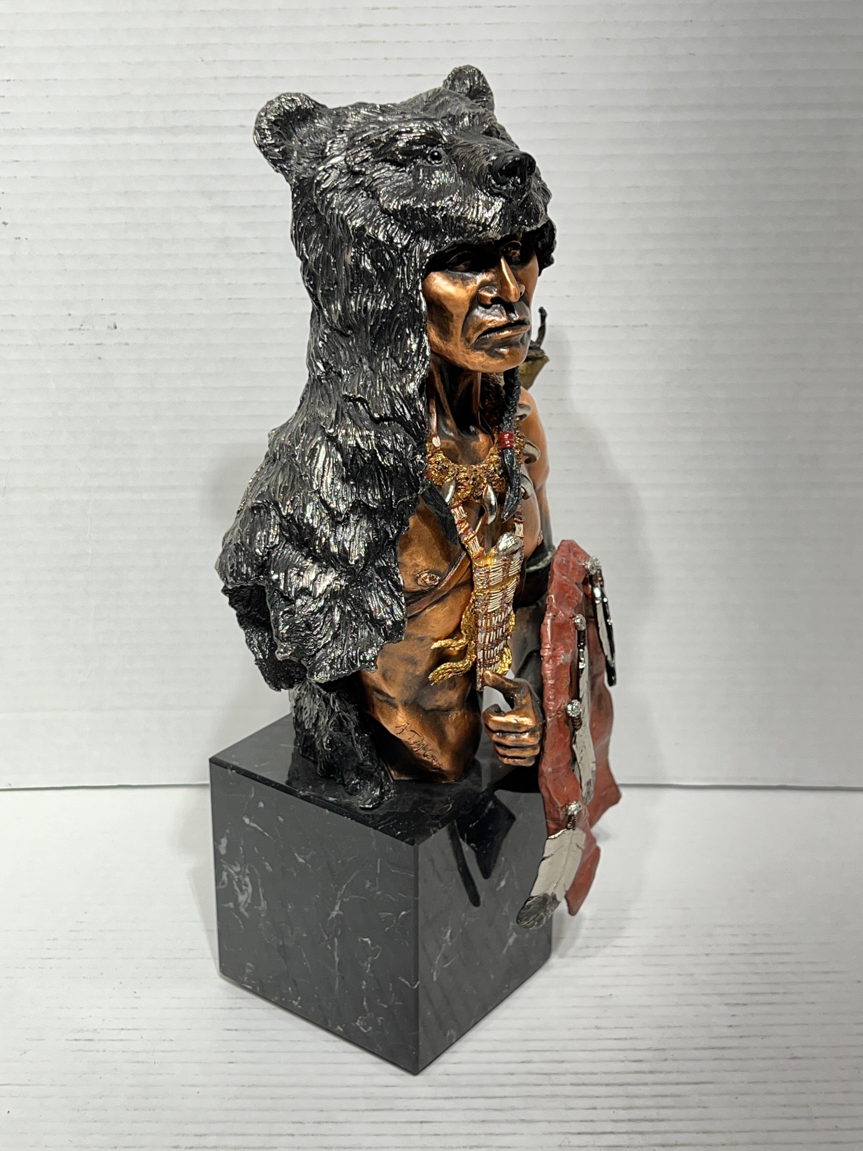 Chilmark Limited Edition Sculpture of American Indian Entitled Bear Vision 8