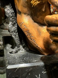 Chilmark Skulptur eines amerikanischen Indianers in limitierter Auflage mit dem Titel Bear Vision