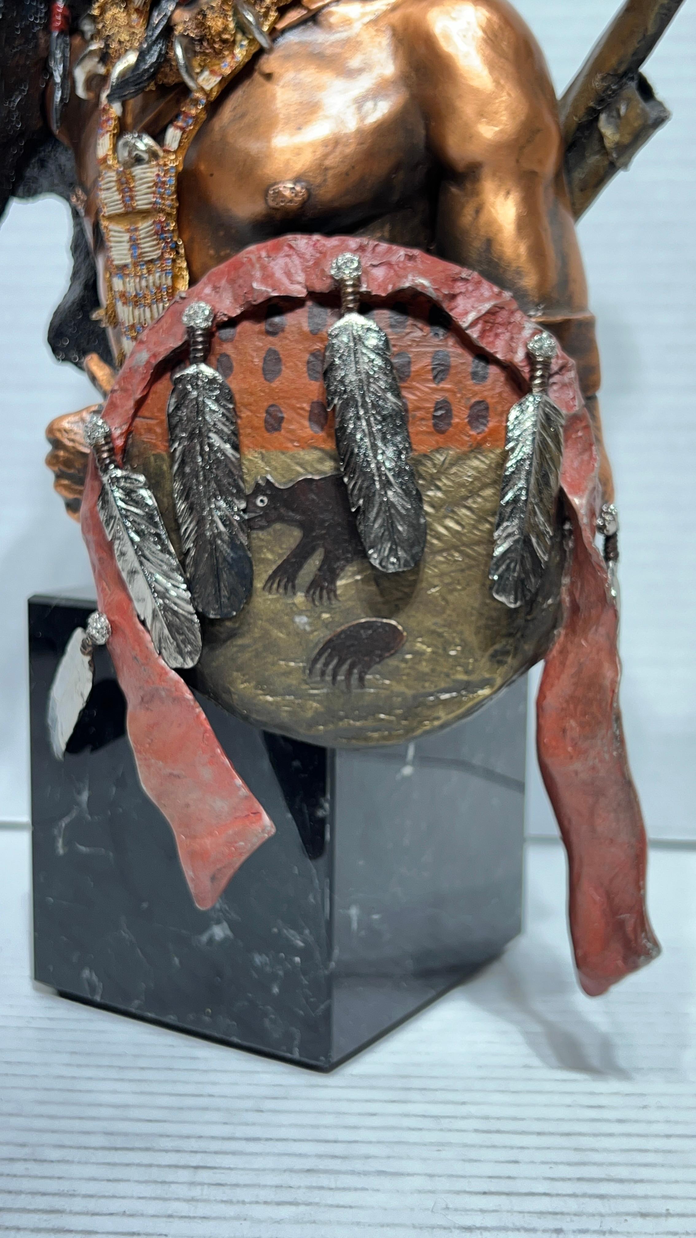 Chilmark Limited Edition Sculpture of American Indian Entitled Bear Vision 1