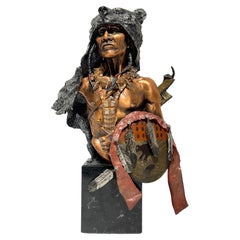 Chilmark Limited Edition Sculpture of American Indian Entitled Bear Vision