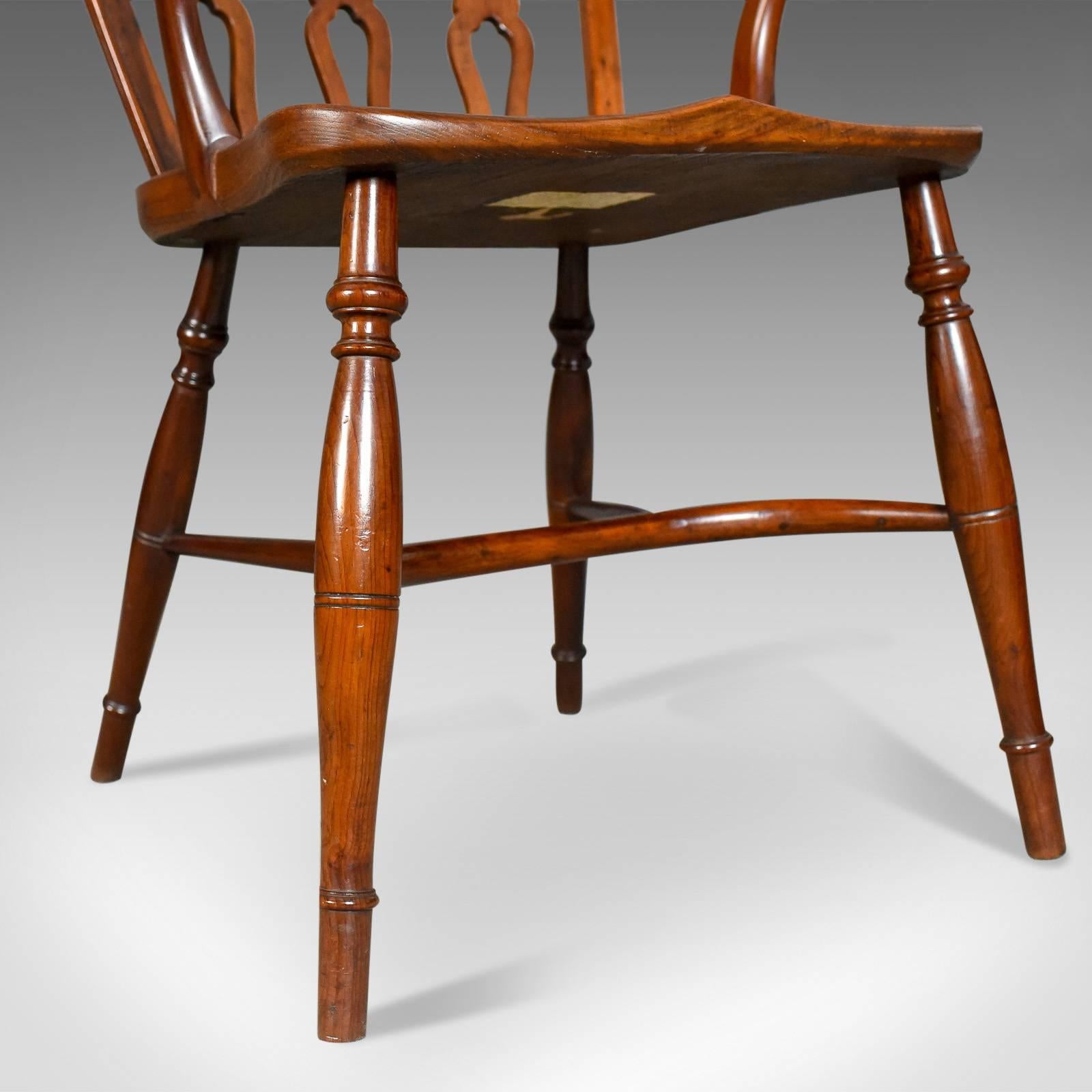 Chiltern Bodgers Chair, High Wycombe, English, Yew Elm Windsor, circa 1948 3